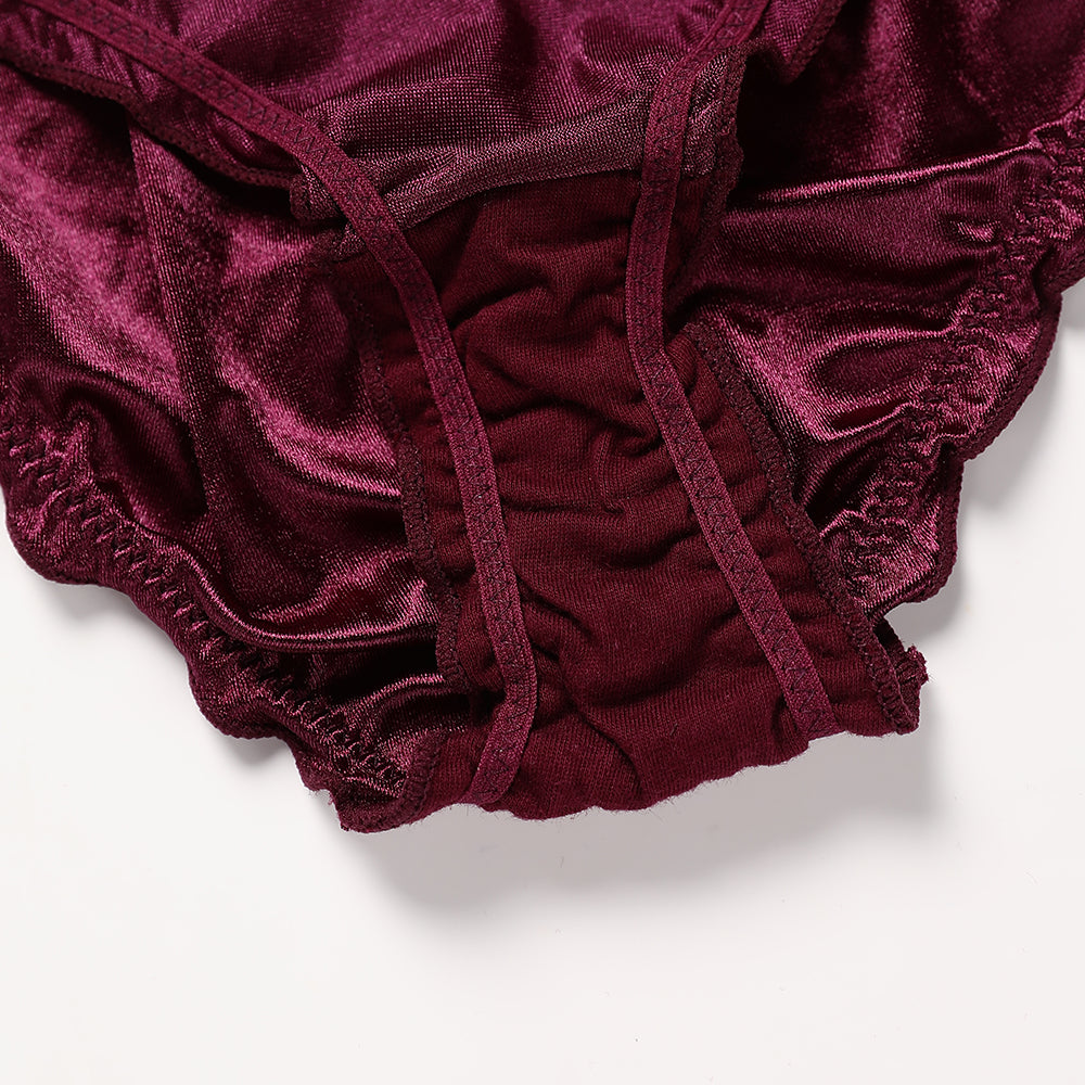 Wine Satin Romance Bra & Panty Set image 4