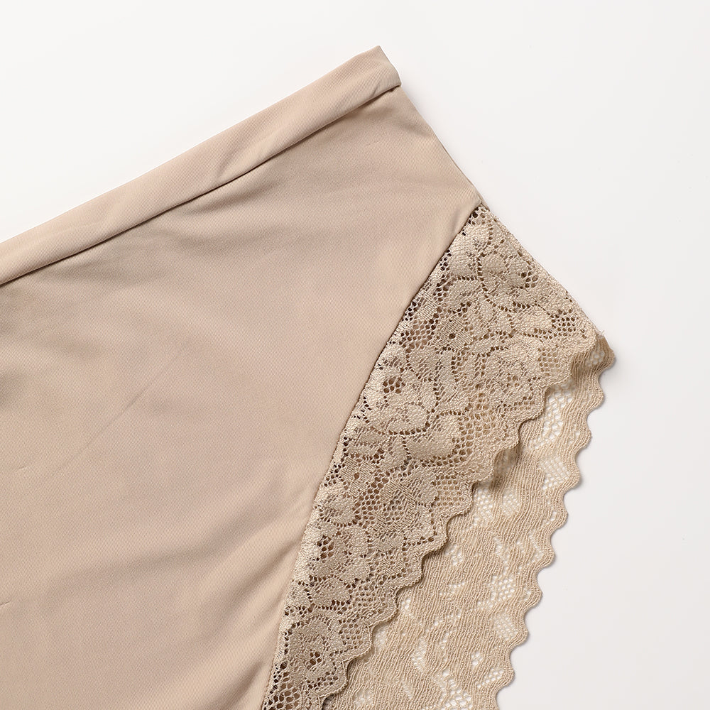 Soft Taupe Lace-Kiss Seamless Briefs image 1