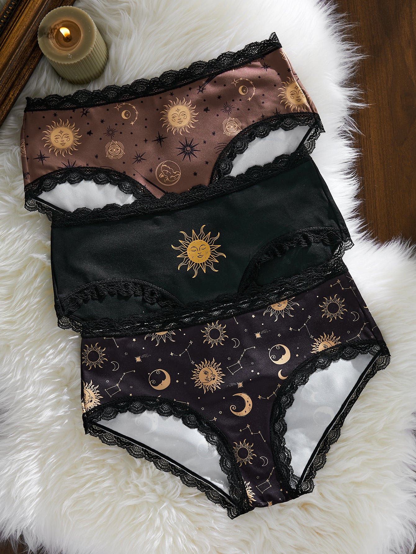 Sun And Moon Lace Briefs
