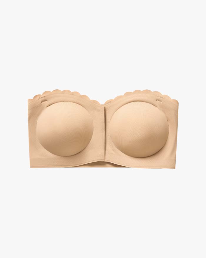 Non-Slip Front Closure Strapless Bra