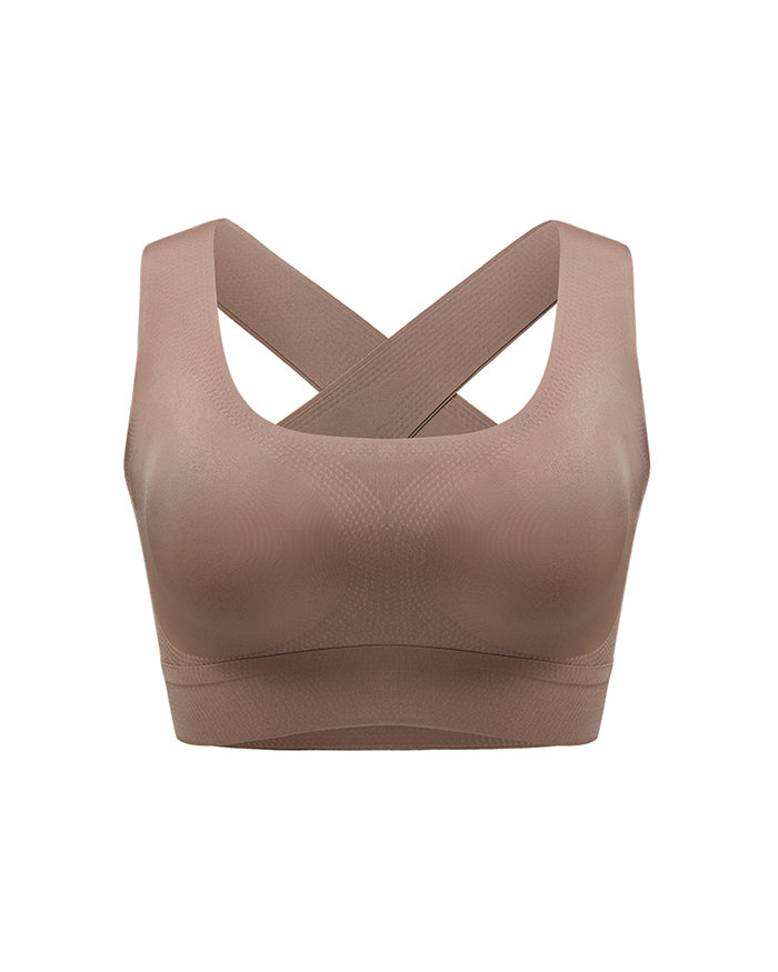 Cross Back Wireless Seamless Bras