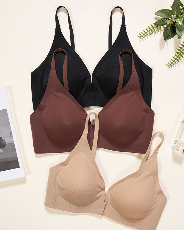 Front Closure Push up  Wireless Bras