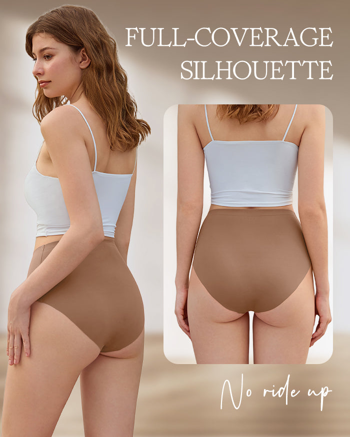 High Waisted Seamless Full Coverage Briefs