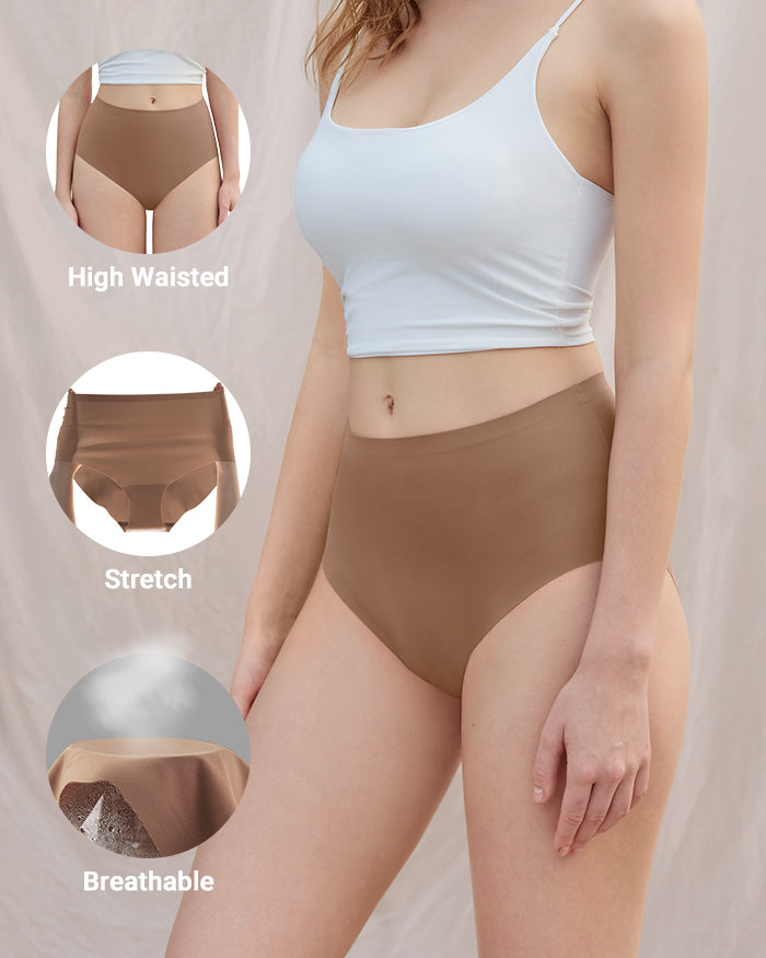 High Waisted Seamless Full Coverage Briefs