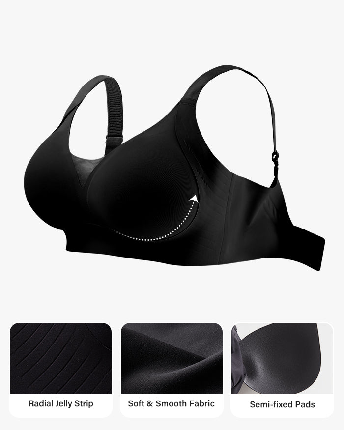 Enhanced W Shaped Support Wireless Bra