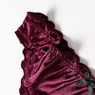 Wine Satin Romance Bra & Panty Set image 3