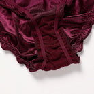 Wine Satin Romance Bra & Panty Set image 4