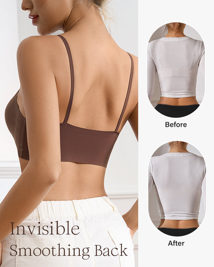 Back-Smoothing Seamless V-Neck Padded Bra