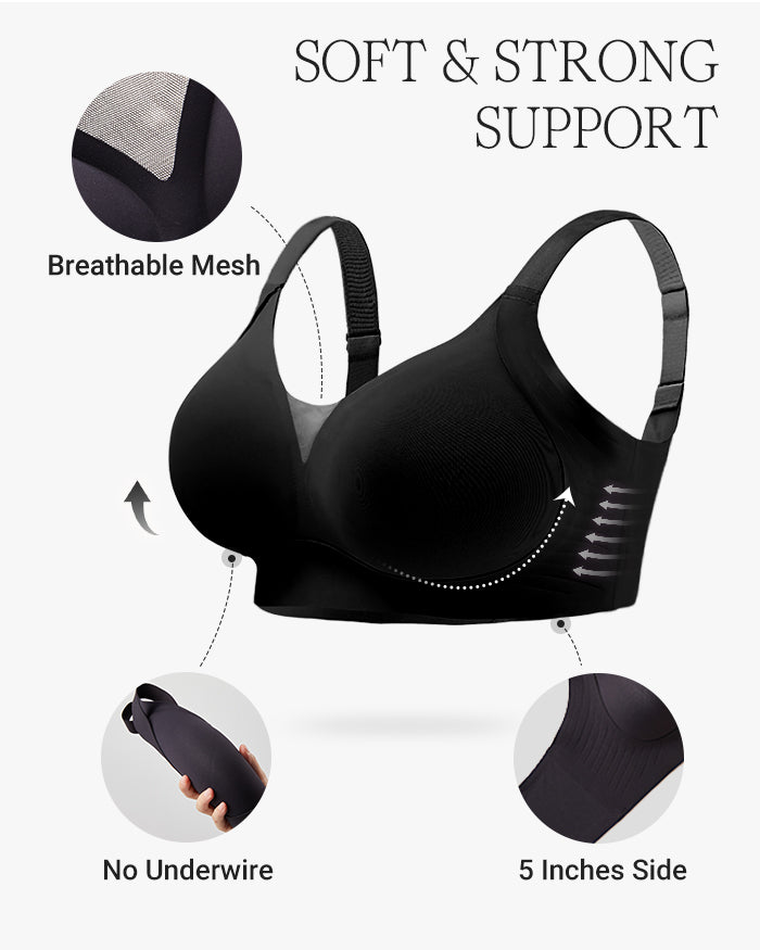 Enhanced W Shaped Support Wireless Bra