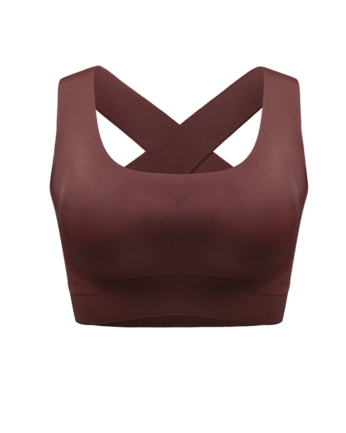 Cross Back Wireless Seamless Bras