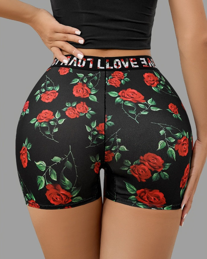 Rose Print Boyshorts