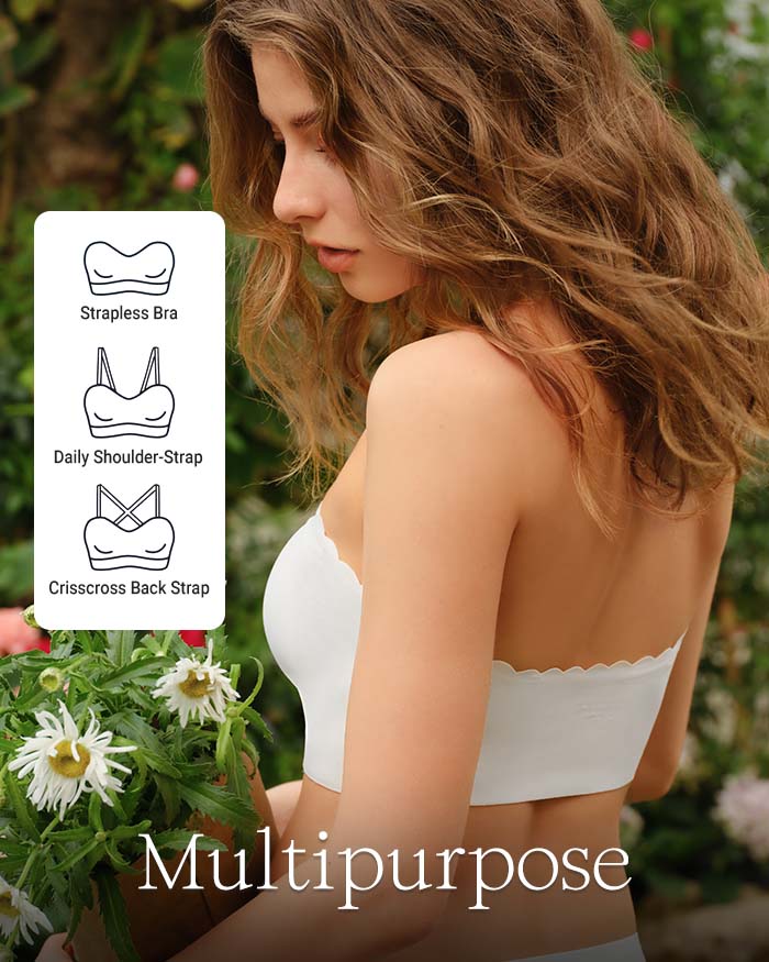 Non-Slip Front Closure Strapless Bra