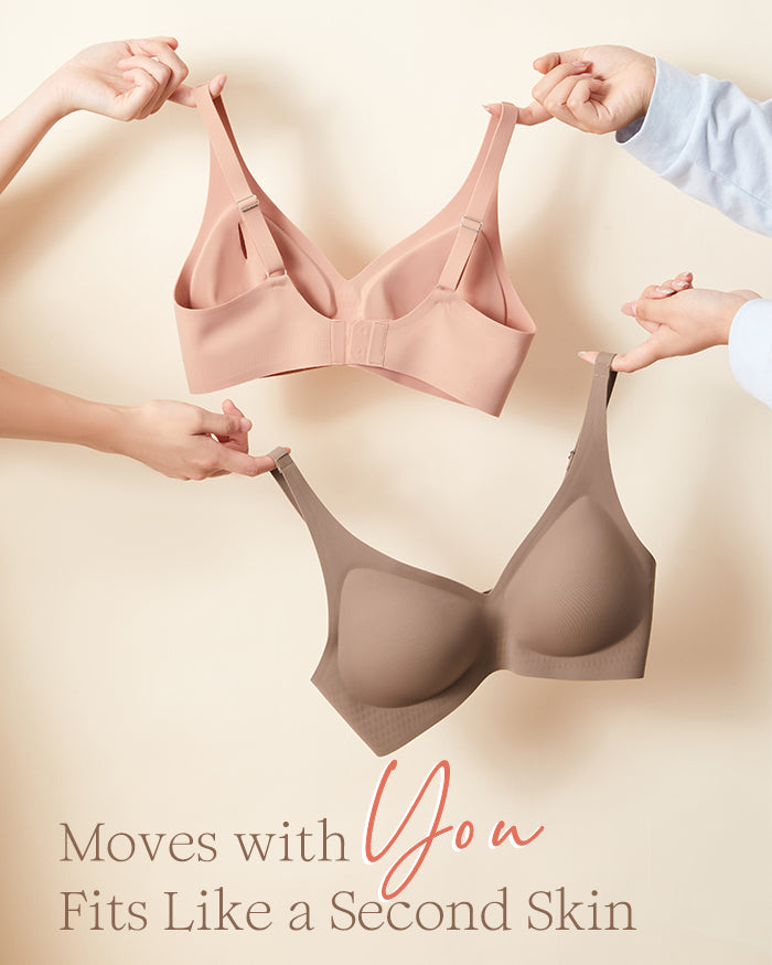 Wireless Seamless V Neck Bras