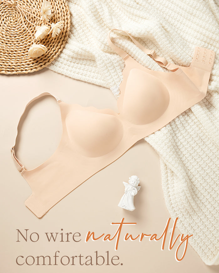 Wireless Push Up Scalloped Bra