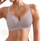 BA746 Wireless Push Up Scalloped Bra - Dusty Purple