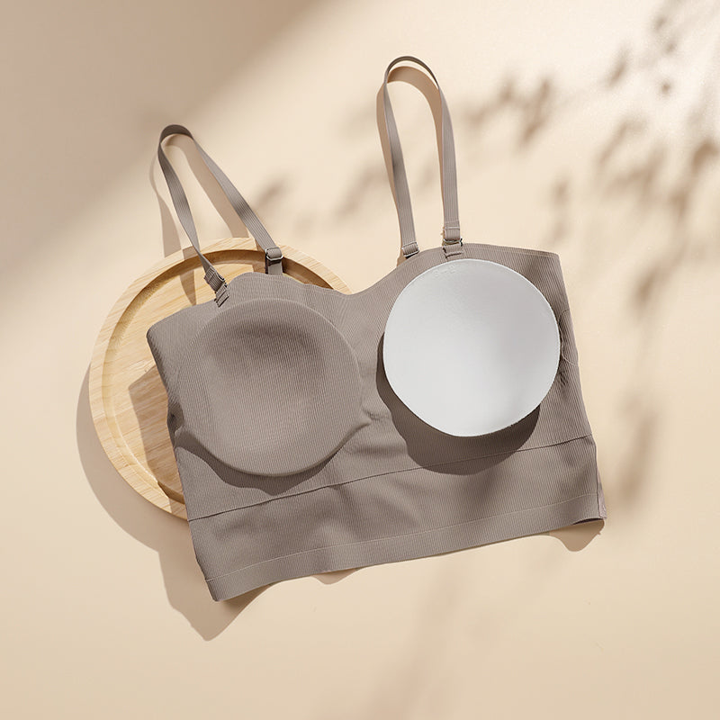 Mauve Everyday Ribbed Wireless Comfort Bra — product view 5