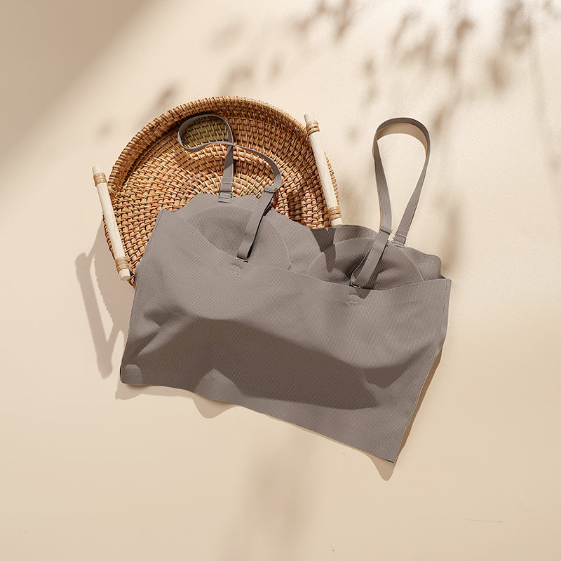 Mauve Everyday Ribbed Wireless Comfort Bra — product view 7