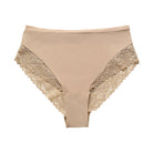 Everyday Lace-Trim Seamless Briefs — Skin Coffee color