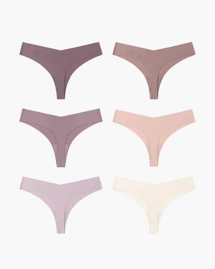 Seamless No Show Thong（6 Pack）