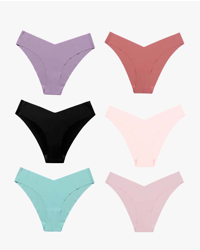 Seamless V-Waist  Bikini（6 Pack）