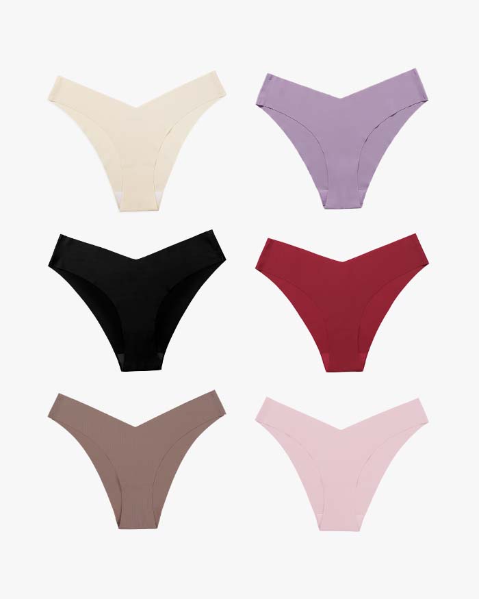 Seamless V-Waist  Bikini（6 Pack）