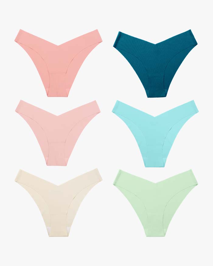 Seamless V-Waist  Bikini（6 Pack）