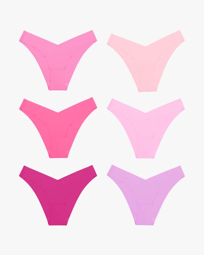 Seamless V-Waist  Bikini（6 Pack）