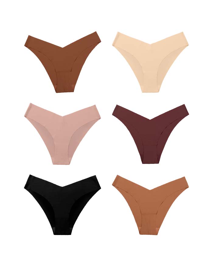 Seamless V-Waist  Bikini（6 Pack）