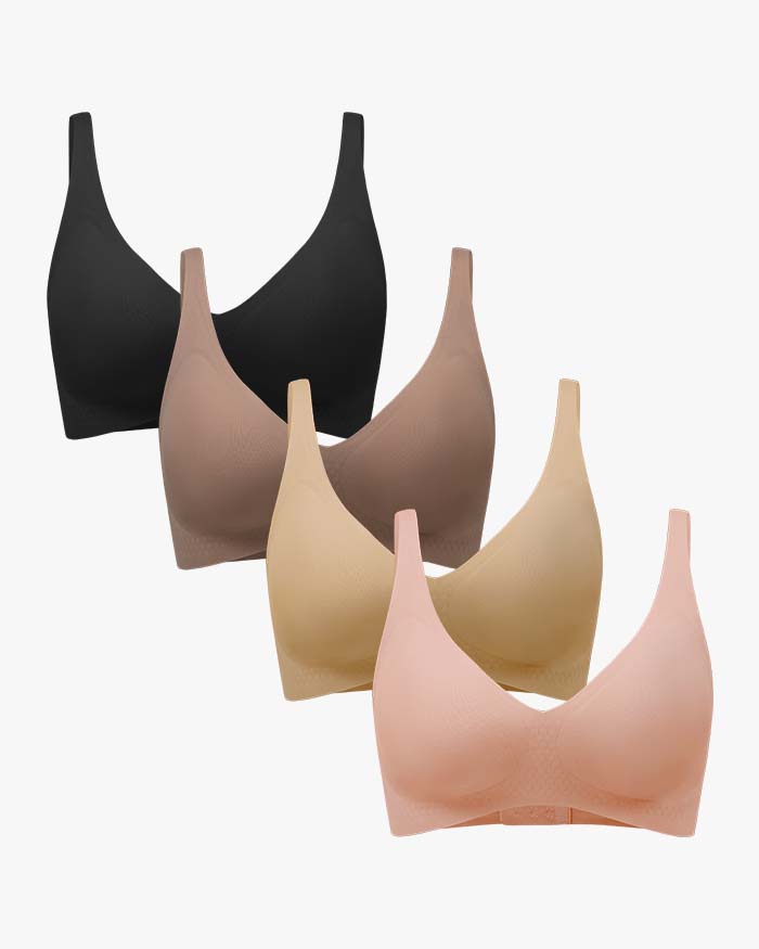 Wireless Seamless V Neck Bras(2 pack)