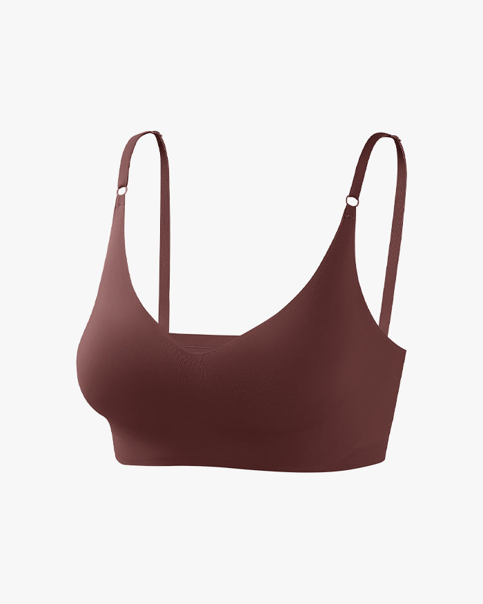 Lightly Padded Seamless V Neck Bra