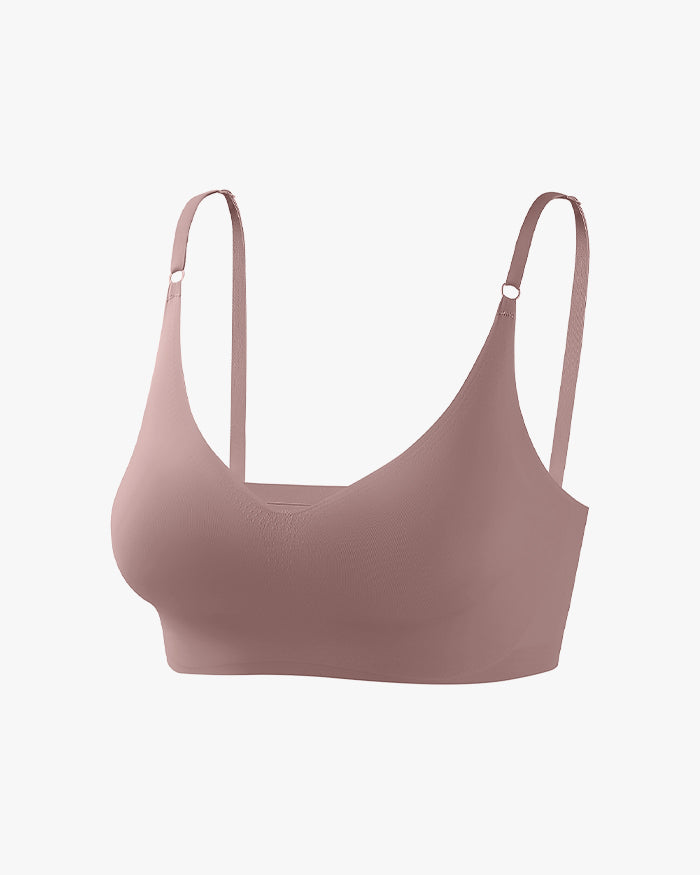 Lightly Padded Seamless V Neck Bra