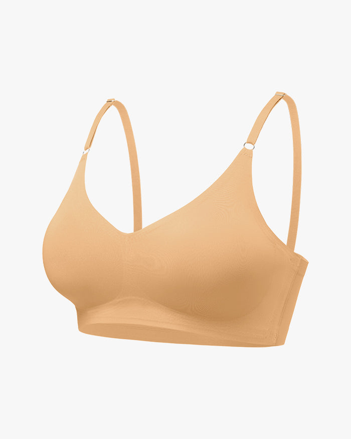 Back-Smoothing Seamless V-Neck Padded Bra