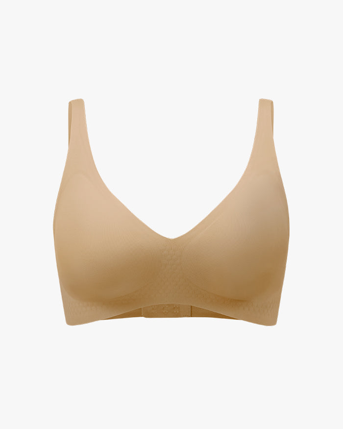 Wireless Seamless V Neck Bras