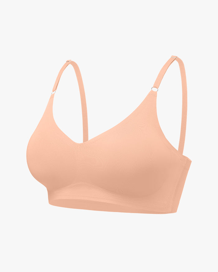 Back-Smoothing Seamless V-Neck Padded Bra